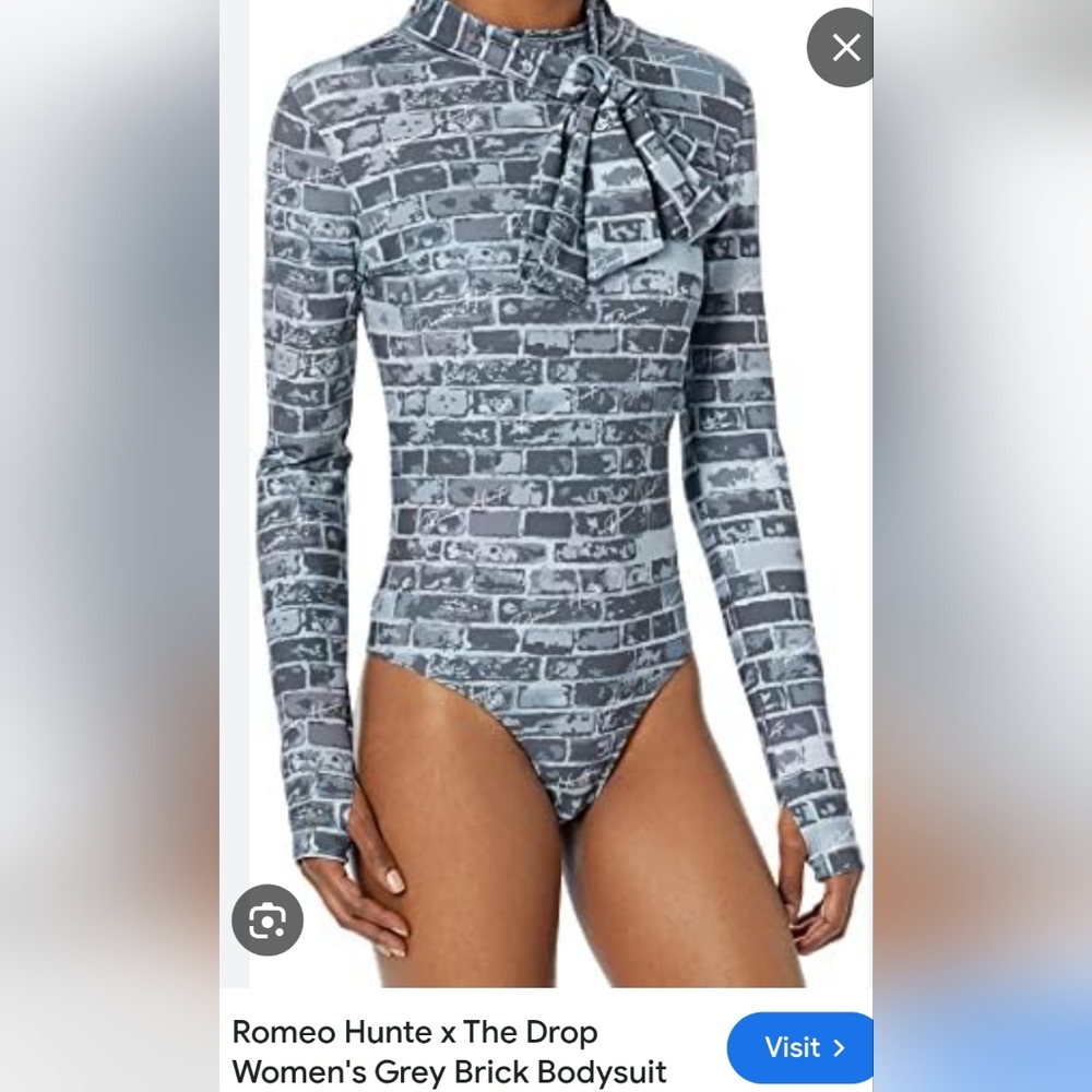 Romeo Hunte Brick Pattern  Woman's Bodysuit